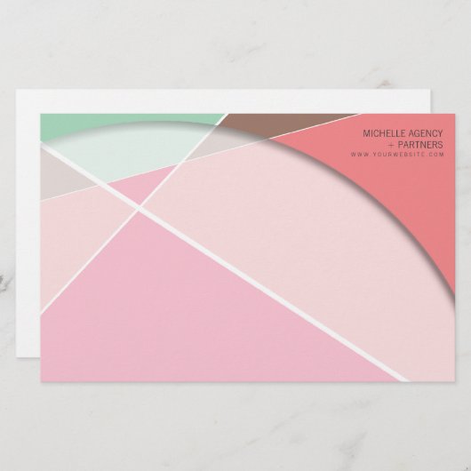 Papeterie Criss Cross Geometry Motif de style (Devant / Derrière)