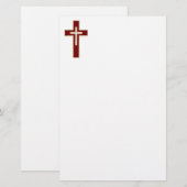 Papeterie Croix chrétienne (Devant / Derrière)