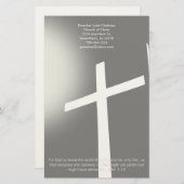 Papeterie Croix chrétienne Stationsur Noir (Devant / Derrière)