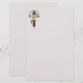 Papeterie Croix Et Fleurs (Devant / Derrière)