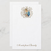 Papeterie Croix religieuse de la Sainte Vierge Marie (Devant / Derrière)