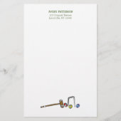 Papeterie Croquet mignon Mallets tirés à la main Preppy Boho (Devant)