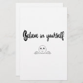 Papeterie Croyez En Vous-Même Texte Et Image (Devant / Derrière)