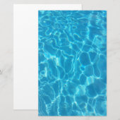 Papeterie Crystal Clear Sky Blue Pool Water (Devant / Derrière)
