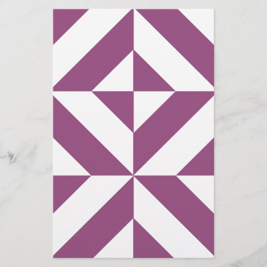 Papeterie Cube Déco géométrique violet chaud (Devant)