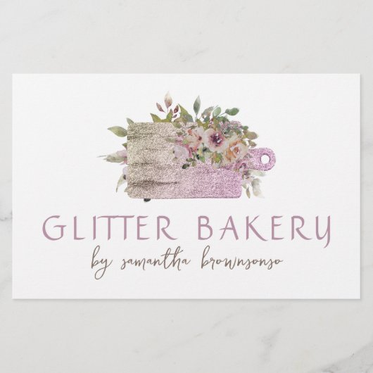 Papeterie Cuisine Sparkle Chopping Board rose or Baking (Devant)