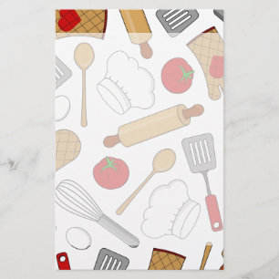 Papeterie Cuisinier/Cuisinier Motif d'amour