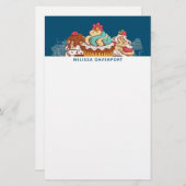 Papeterie Cupcakes Style Rétro Sweet Dessert (Devant / Derrière)