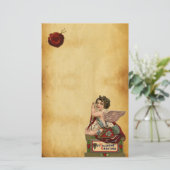 PAPETERIE CUPIDE VALENTINE AVEC FLÈCHES, PARCHEMENT DE SCEAU (Debout devant)