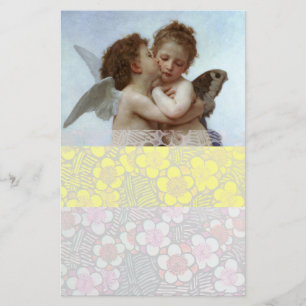 Papeterie Cupidon et Psyché comme enfant jaune blanc