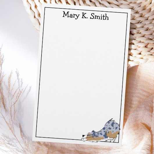 Papeterie Custom Australian Shepherd Cute Dog Art