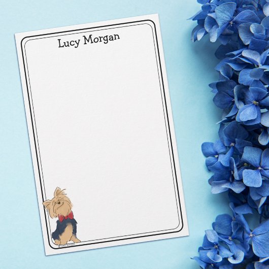 Papeterie Custom Yorkie Cute Dog Art 