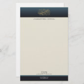 Papeterie Customisée Bleu Océan Victorien (Devant / Derrière)