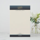 Papeterie Customisée Bleu Océan Victorien (Debout devant)