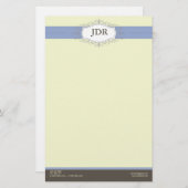 Papeterie Customisée Chic Deco Periwinkle (Devant / Derrière)