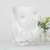 Papeterie Customisez votre photo noir blanc Nom du monogramm (Debout devant)