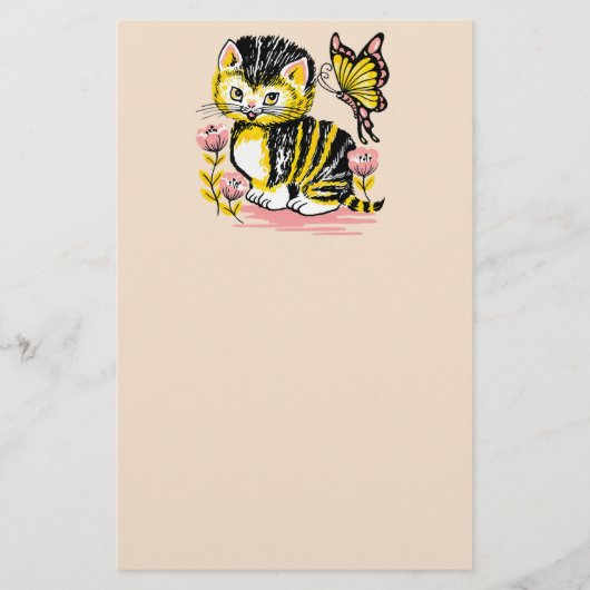 PAPETERIE CUT VINTAGE CAT (Devant)