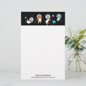 Papeterie Cute astronaute Animaux flottant dans l'espace (Debout devant)