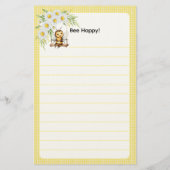 Papeterie Cute "Bee happy" Pesonalized (Dos)