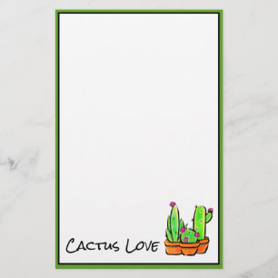 Papeterie Cute Cactus cactus succulents fleurs du désert ros