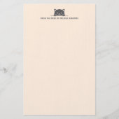 Papeterie Cute Chat Noir Peeing au-dessus du texte personnal (Devant)