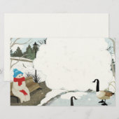 Papeterie Cute Ghost étang de canard d'hiver (Devant / Derrière)