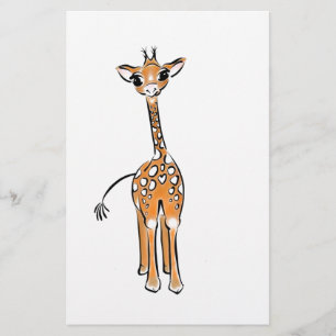 Papeterie Cute Giraffe drawing, safari animals