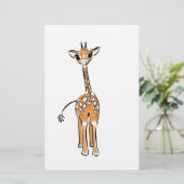 Papeterie Cute Giraffe drawing, safari animals (Debout devant)