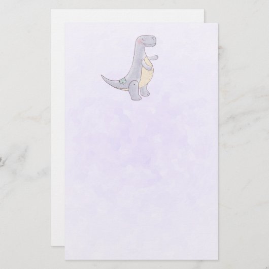 Papeterie Cute Gray Tyrannosaure Rex Dinosaur Toy (Devant / Derrière)