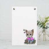 Papeterie Cute Kitty Chat et Papillon (Debout devant)