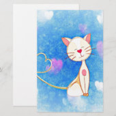 Papeterie Cute Love Chat (Devant / Derrière)