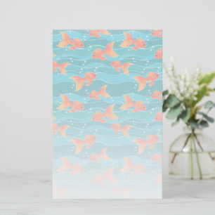 Papeterie Cute Motif de natation Goldfish & Water