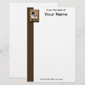 Papeterie Cute noir blanc dormant Chiot photo personnalisée (Devant / Derrière)