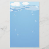 Papeterie Cute Orca Whale en Océan Bleu clair (Dos)