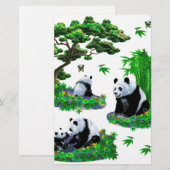Papeterie cute panda (Devant / Derrière)