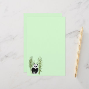 Papeterie Cute Panda Assis En Bambou