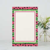 Papeterie Cute pastèque Motif rose et vert (Debout devant)