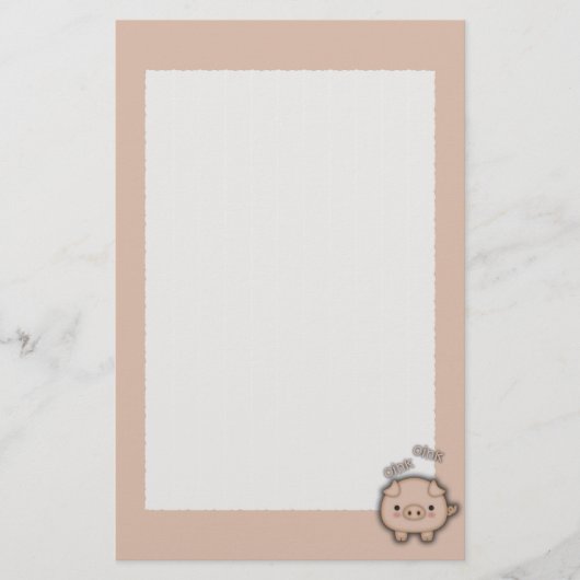 Papeterie Cute pink pig oink (Devant)