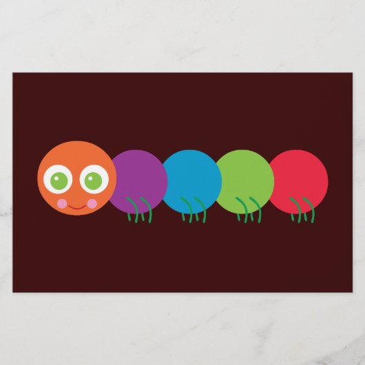 Papeterie Cute Rainbow Caterpillar (Devant)
