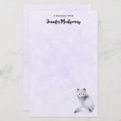 Papeterie Cute renard nordique avec marques florales (Devant / Derrière)