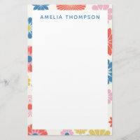 Cute Scandi Boho Folk Flower Motif personnalisé