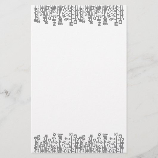 Papeterie Cyber Garden - Noir 50pc (gris) (Devant)