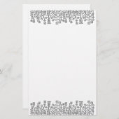 Papeterie Cyber Garden - Noir 50pc (gris) (Devant / Derrière)