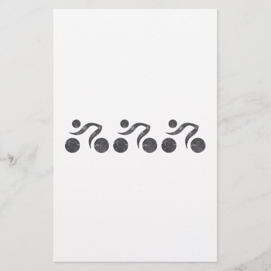 Papeterie Cyclistes en gris (Devant)