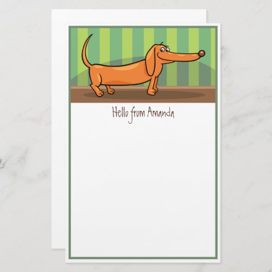 Papeterie Dachshund (Devant / Derrière)