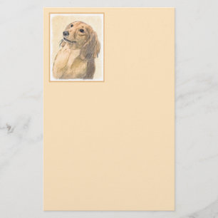Papeterie Dachshund (Longhaerien) Peinture - Art Chien origi