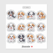 Papeterie d'album de stickers de chiots mignons (Feuille)