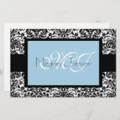 Papeterie Damas noir & blanc (Devant / Derrière)