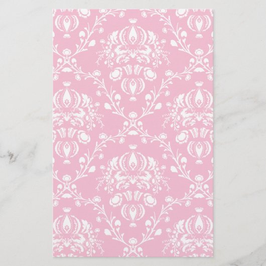 Papeterie Damas rose et blanc (Devant)