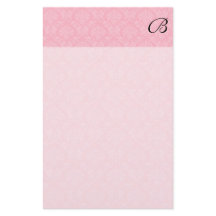 Damas rose simple et classique avec Monogramme noi